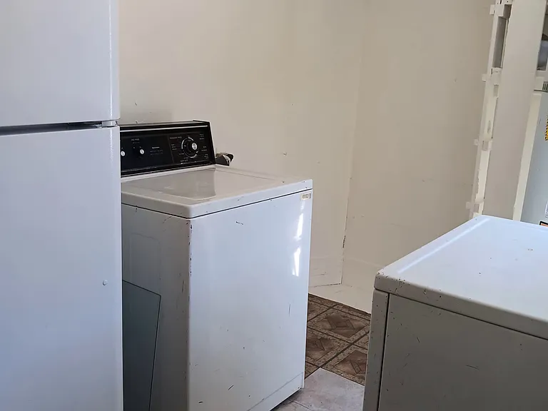 Refrigerator, washer and dryer