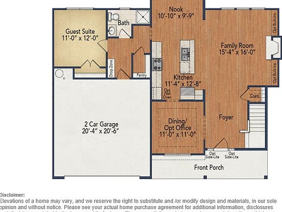 668 Lilac- First Floor Elevation