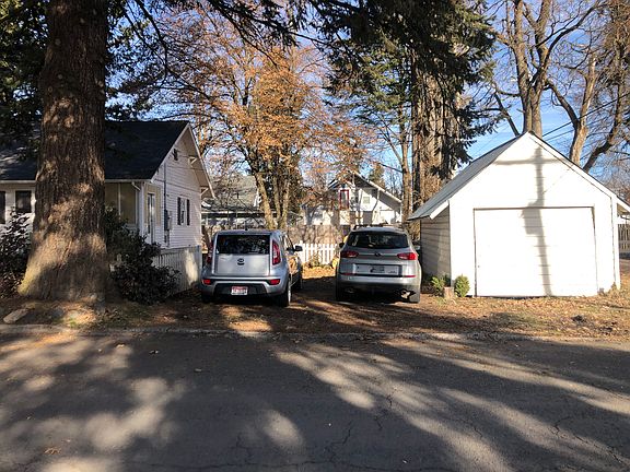 Garage and parking area