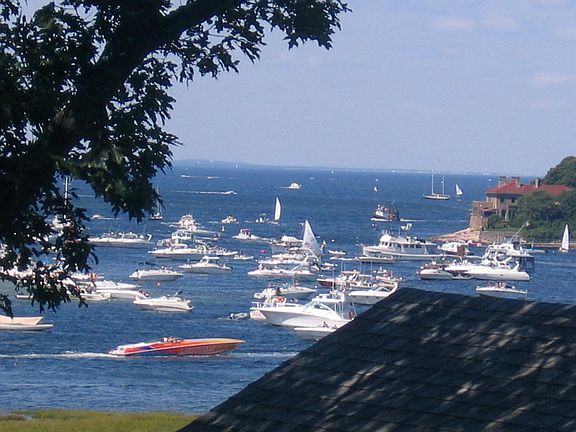 View from deck. Ipswitch Bay, beyond Annisquam.