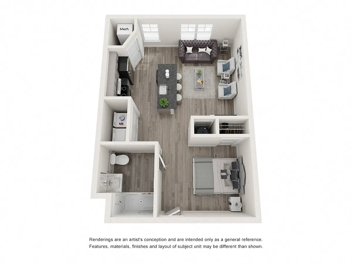 Floor plan Studio B