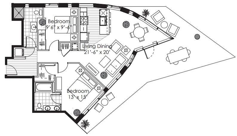 Floor plan 2X2 B