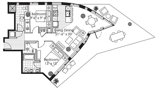 Floor plan 2X2 B