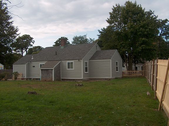 Back fenced yard