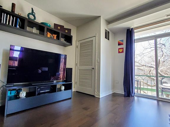 Living area with balcony off the patio door