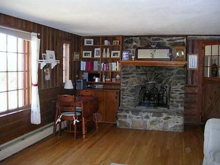 Beautiful stone fireplace