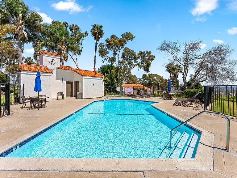 Private and gated pool area