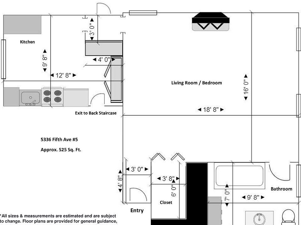 2nd image of 5336 5th Ave #0B-1Ba-525Sqft