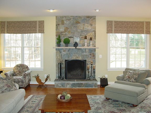 Exceptionally large Family Room with stone fireplace