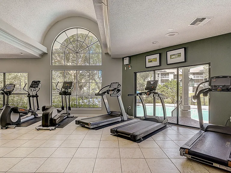 Cardio Fitness Overlooking Pool