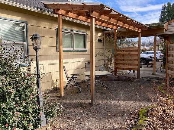 covered picnic area faces south