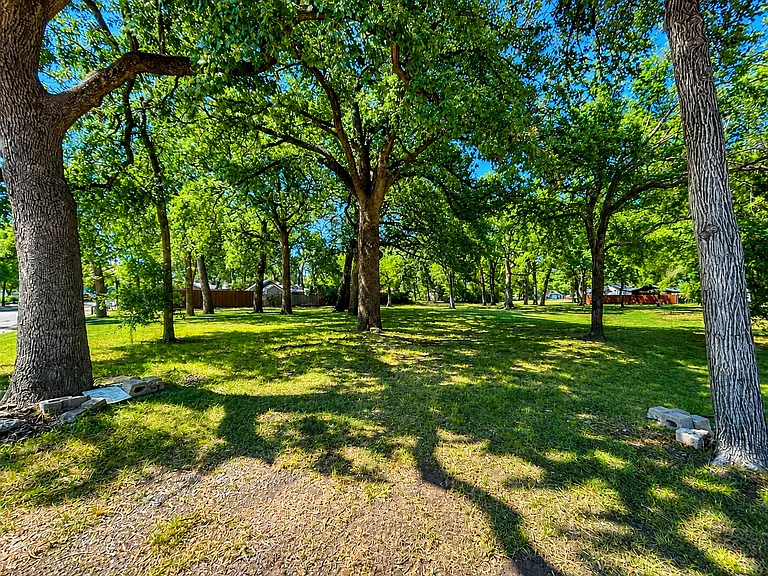 Park space across the street from the townhomes and more park areas on the west side of the Library.