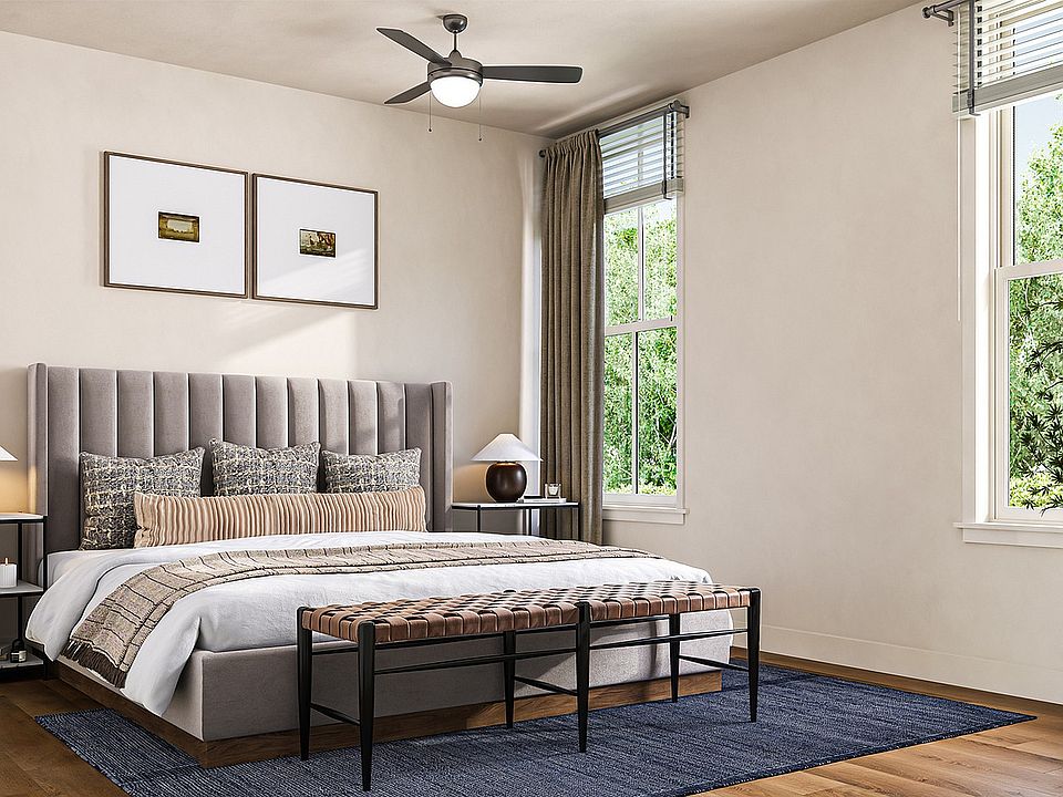 Experience serenity in this beautifully designed bedroom featuring modern furnishings and ample natural light.