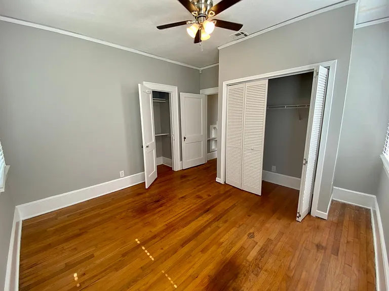Master bedroom with 2 closets (backyard side)