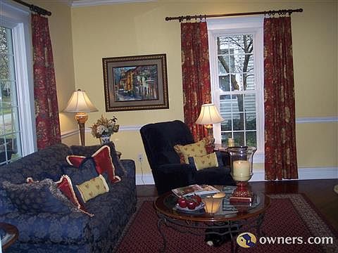 The formal living room, original hardwood floors