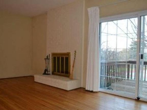 living room and deck