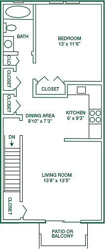 Floor plan One Bedroom