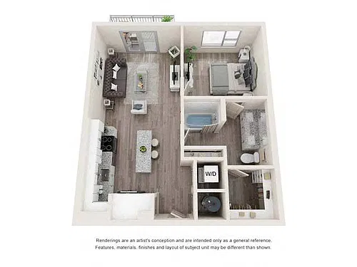 Floor plan One-Bedroom (A3)
