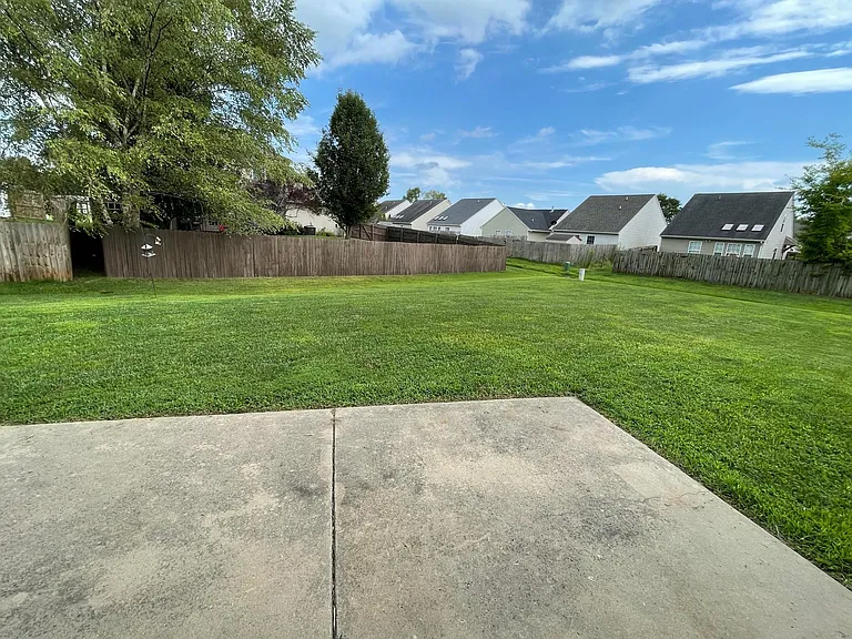 Large back yard
