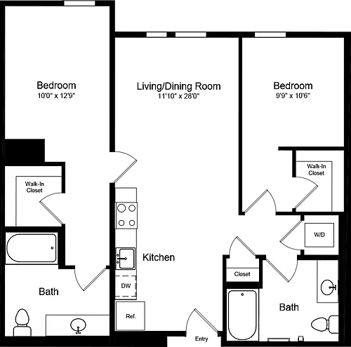 Floor plan 2 Bedroom A6