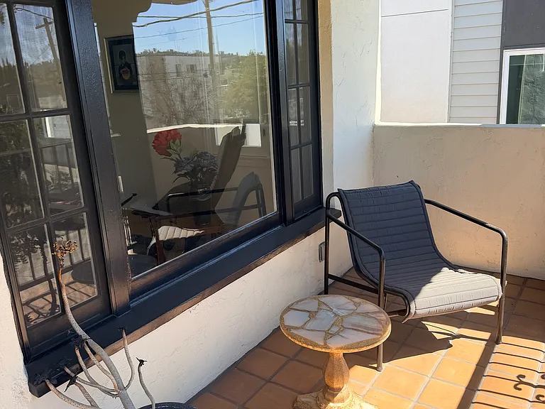large balcony with view