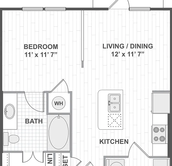 Studio 01A Floorplan Diagram
