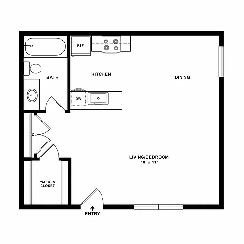 Floor plan Studio