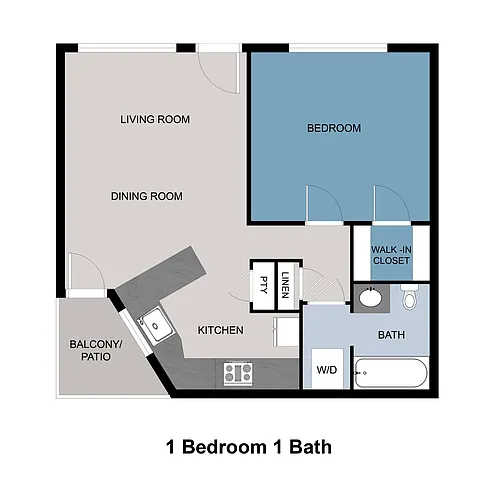 Floor plan 1bd/1ba
