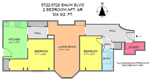 Floor plan Classic 2-Bedroom