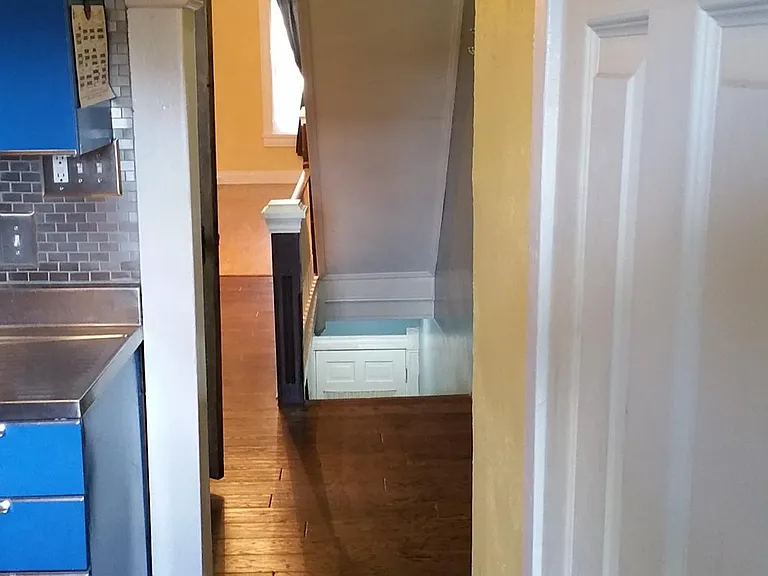 From the kitchen back door - looking toward the front of the apartment.