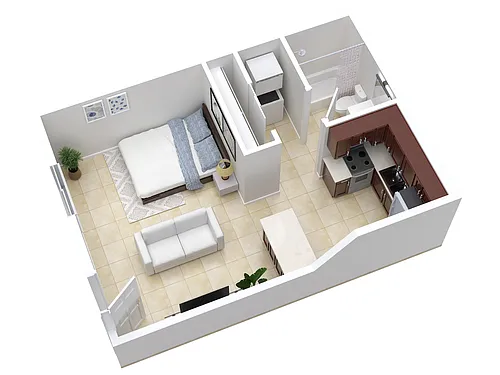 Floor plan Apache Studio