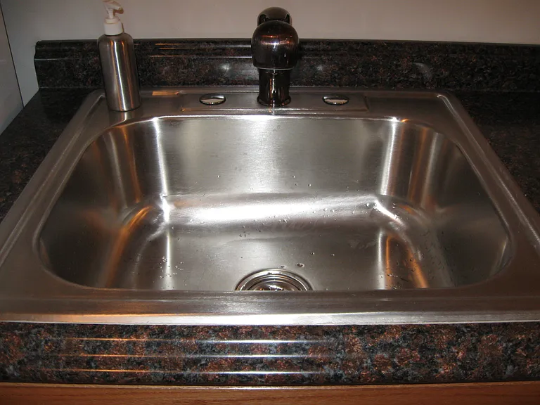LL Snack area stainless sink.