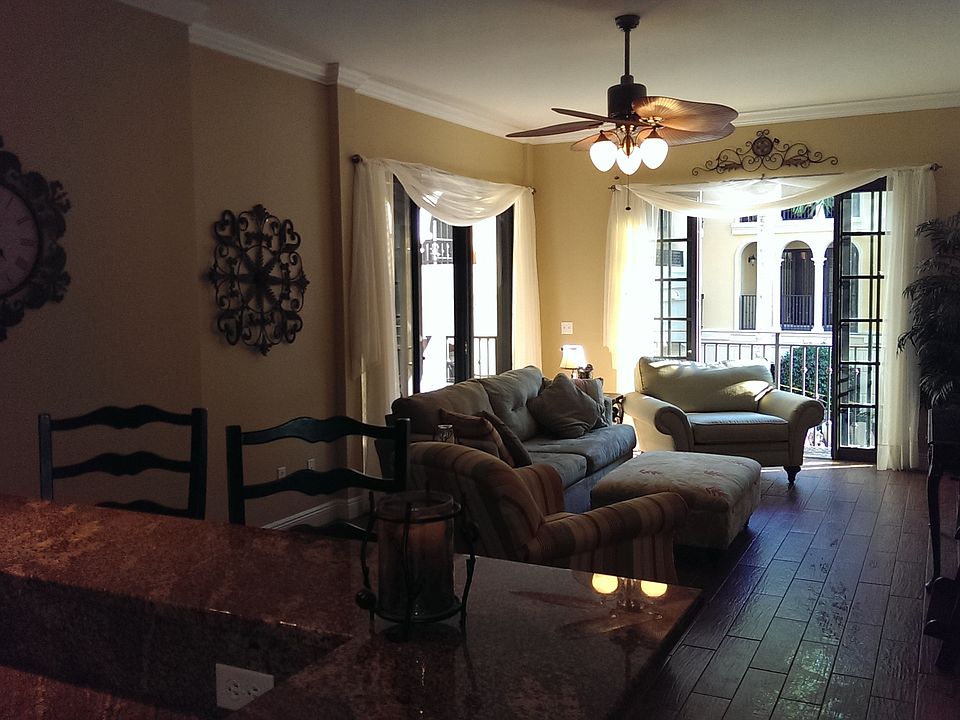 Living room view of pool