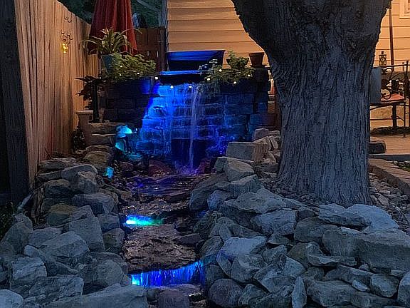 Waterfall From Patio Kitchen