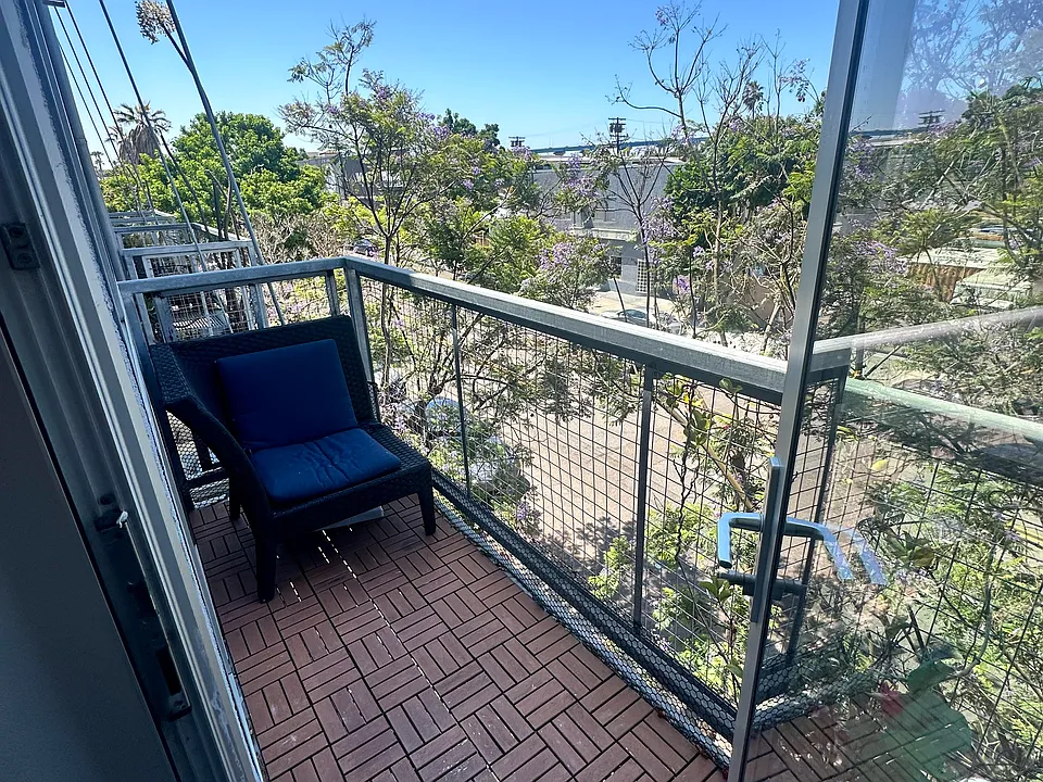 Balcony with bridge view