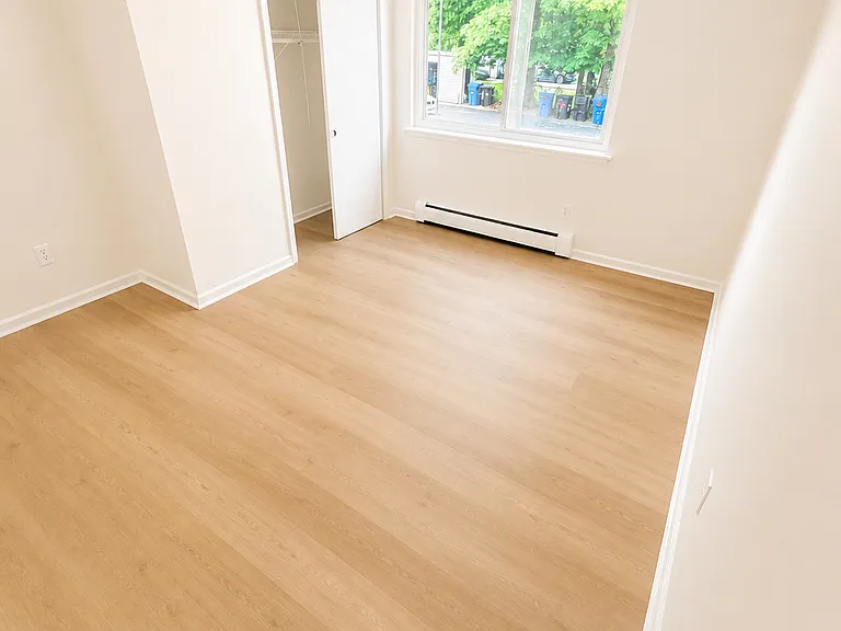 Minimalist bedroom with natural light