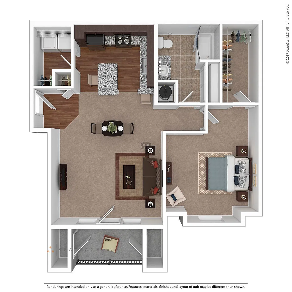 Floor plan 1 BD Premier
