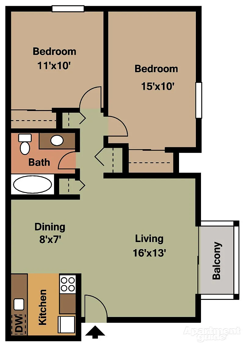 Floor plan Two Bedroom