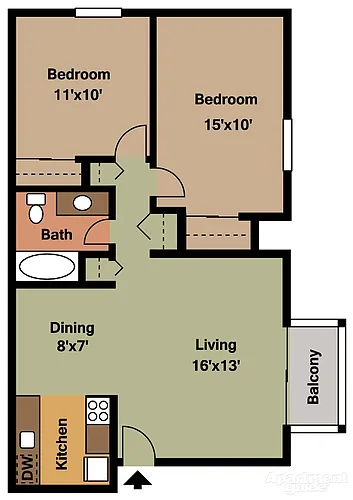 Floor plan Two Bedroom