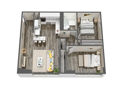 Floor plan Two Bedroom One Batch East Tow