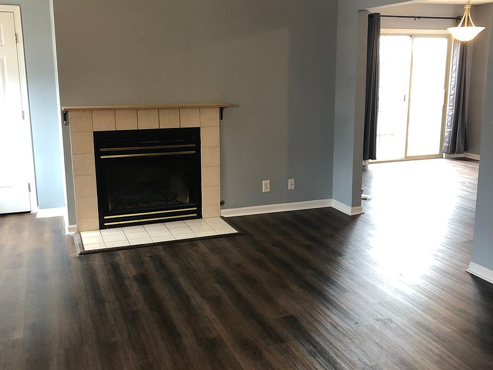 Living room looking into kitchen area