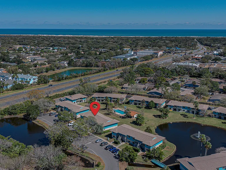 Ariel view close to beach
