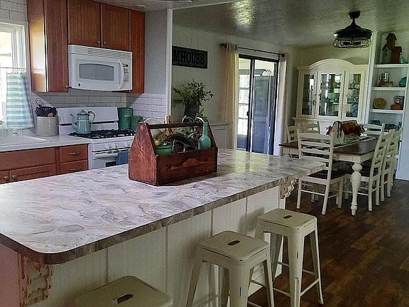 Kitchen into dining room