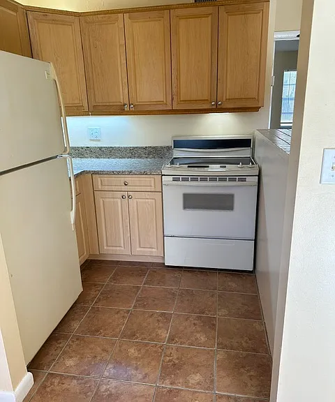Kitchen with tile.