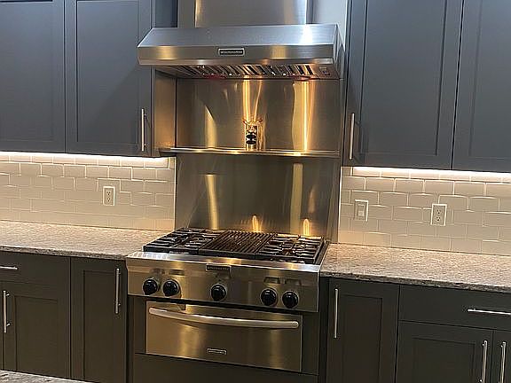 Hood with heat lamps