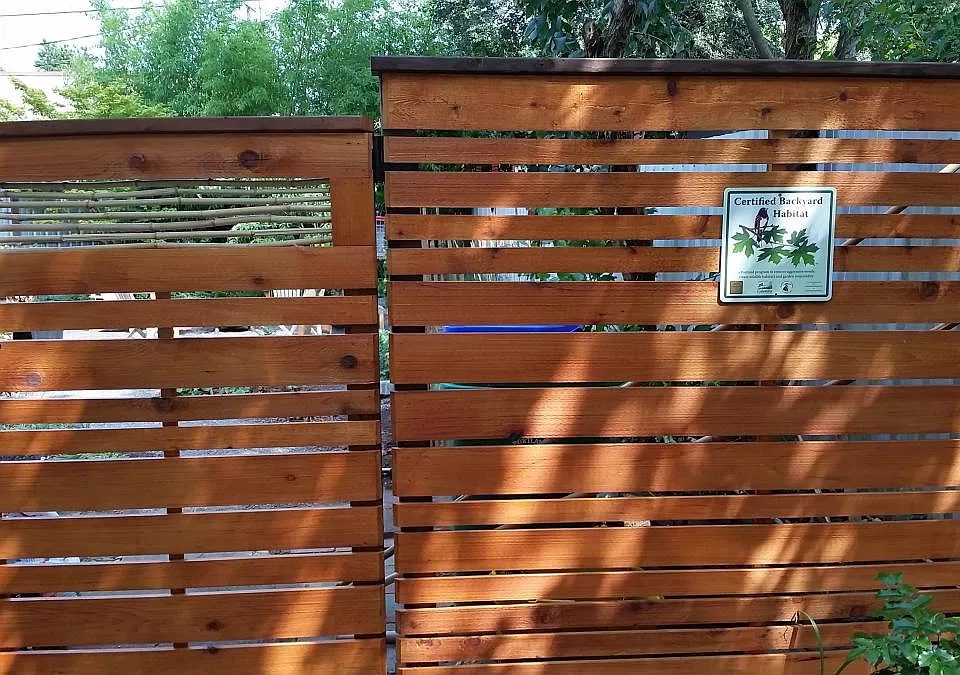 Gate to certified backyard