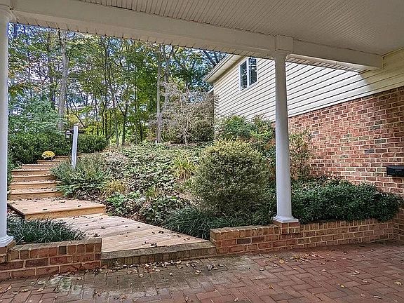 Entrance stairs to apt from parking area.