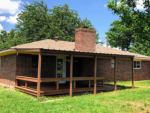 Newly painted covered deck.