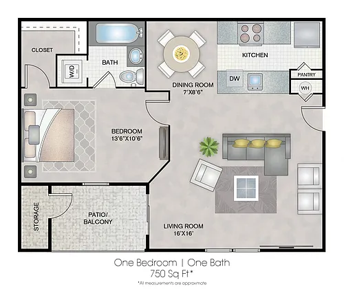 Floor plan One Bedroom