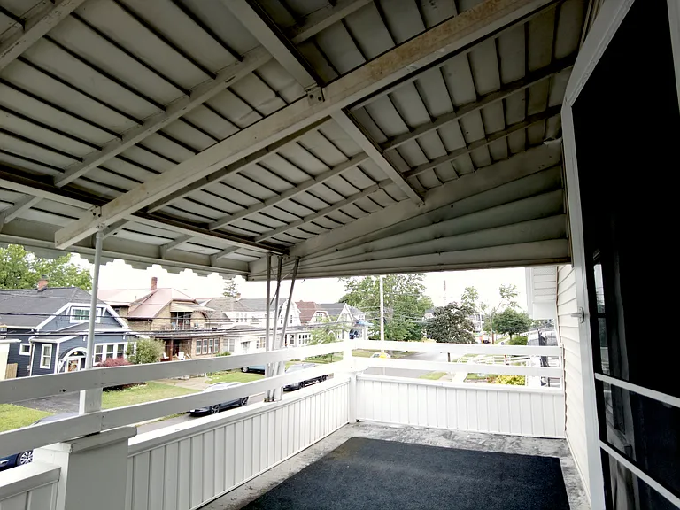 View from the covered porch/patio looking west.